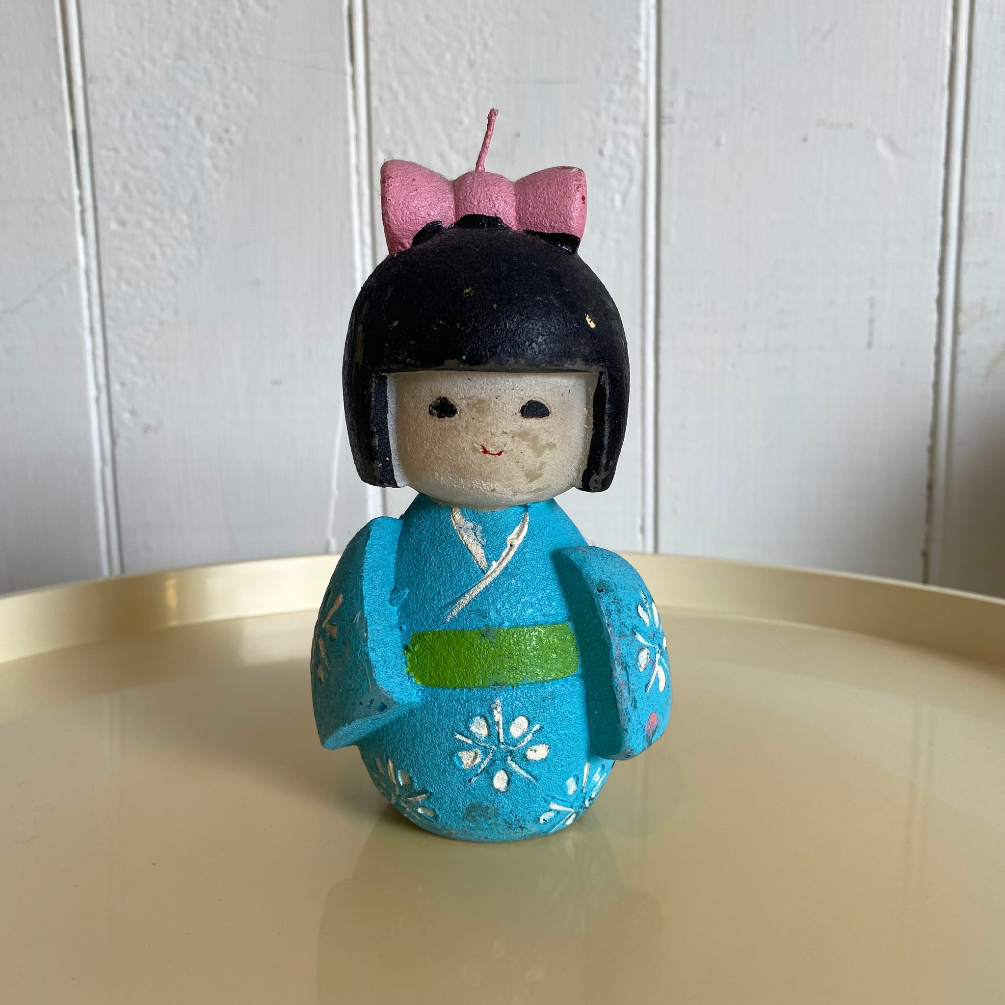 Vintage Kokeshi Doll Candle